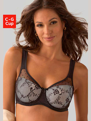 Soutien-gorge minimiseur féminin pour une poitrine réduite - Nuance - Noir-rose Clair