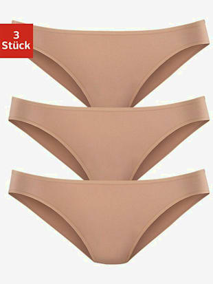 Bas de maillot de bain lot de 3 slips bikini lascana - LASCANA - Beige
