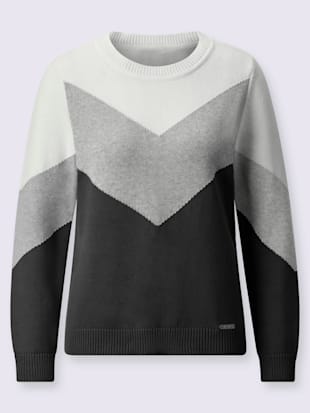 Pull encolure ronde pur coton - Collection L - Modalova