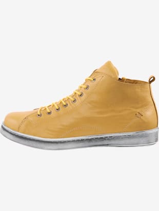 Chaussures à lacets cuir nappa de vache - - Jaune