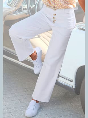 Jean large jupe-culotte en jean pour femme - LASCANA - Blanc