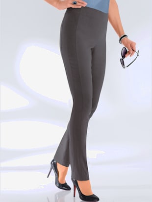 Pantalon classique uni avec ceinture élastique - Stehmann Comfort line - Graphite