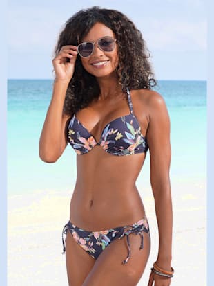 Bas de maillot de bain design floral - LASCANA - Anthracite Imprimé