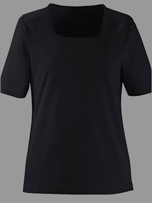 T-shirt à manches courtes pur coton - - Noir