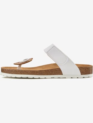 Mules réglable individuellement en hauteur grâce à la fermeture auto-agrippante - LASCANA - Blanc