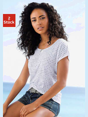 Lot de 2 t-shirts vivance - Vivance - Marine, Blanc