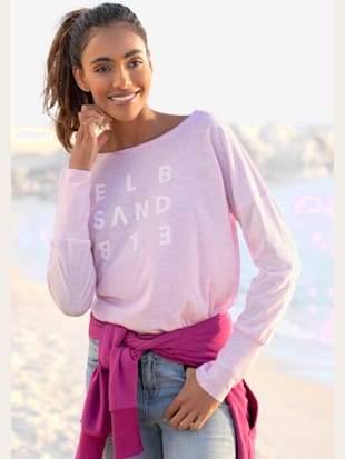 Manches longues encolure ronde - Elbsand - Fuchsia Chiné