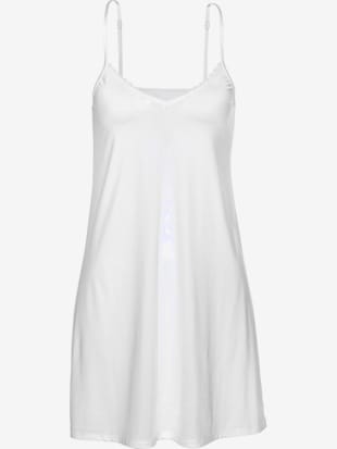 joli fond de robe avec fines bretelles spaghetti réglables individuellement - nuance - blanc