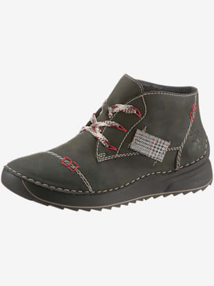 Bottines à lacets piquage décoratif - Rieker - Vert Olive