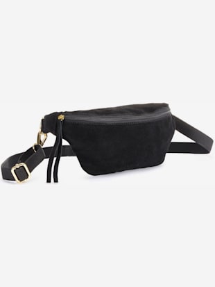 Sac+banane+sac+à+bandouliere+doux+en+cuir+de+qualite+-+Elbsand+-+noir