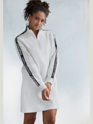 robe en matière sweat robe sweat à la coupe évasée - french connection - blanc cassé