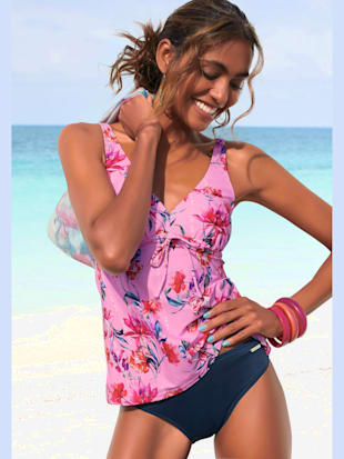 Haut de maillot de bain à armatures imprimé floral moderne - Sunseeker - Rose Imprimé