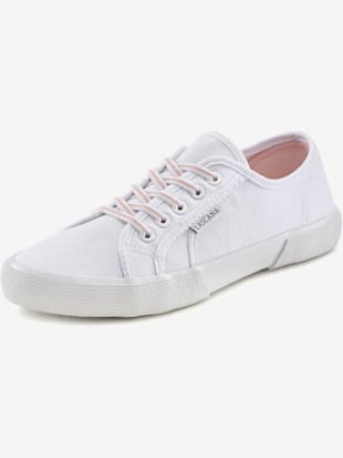 Baskets faciles à enfiler grâce aux lacets élastiques - LASCANA - Blanc-rose