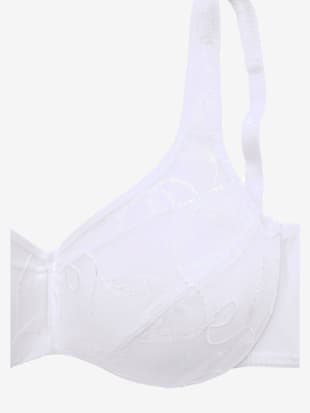 Soutien-gorge minimiseur à armatures - petite fleur - Noir + Blanc