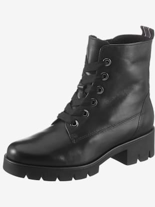 Bottines à lacets couture latérale contrastée - Gabor - Noir