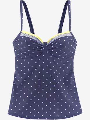 Haut de maillot de bain à armatures imprimé à pois et rayures - LASCANA - Bleu-jaune Imprimé