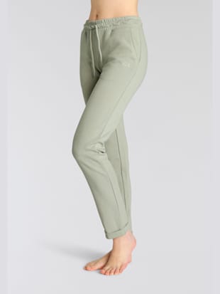 Pantalon basique avec petit logo brodé - H.I.S - Menthe-vert