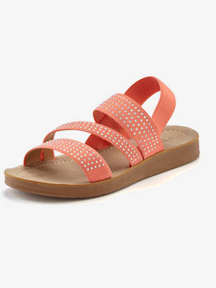 Sandales+tres+confortables+grâce+aux+brides+elastiques+-+Vivance+-+corail