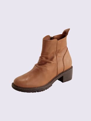 Bottines cuir nappa de vache - - Couleur Chamois