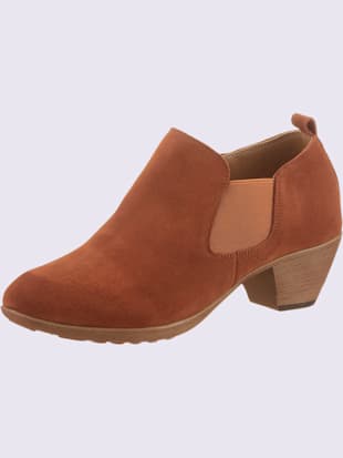 Bottines cuir velours de vache. - - Rouille