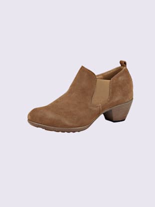 Bottines cuir velours de vache. - - Couleur Chamois