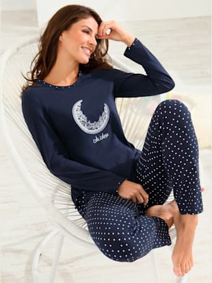 Pyjama jersey fin - Ringella - Marine Imprimé