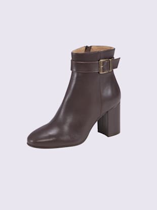 Bottines intérieur en cuir - - Marron