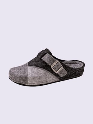 Chaussons feutre de laine - - Gris