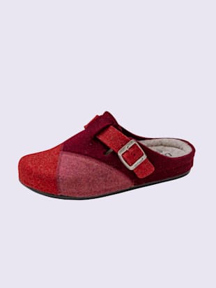 Chaussons feutre de laine - - Rouge