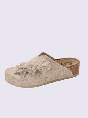 Chaussons feutre de laine - - Beige
