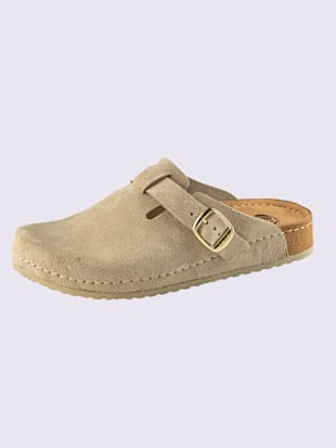Chaussons voûte plantaire à mémoire de forme en cuir - - Beige
