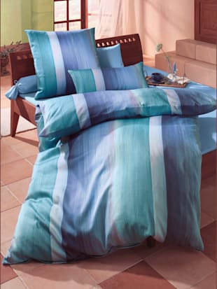 Linge de lit flanelle fine douce - Janine - Bleu