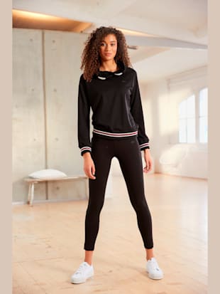 Sweatshirt avec col montant - H.I.S - Noir