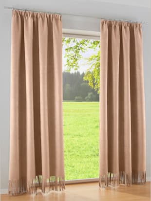 Rideau bavolet opaque - helline home - Marron Clair