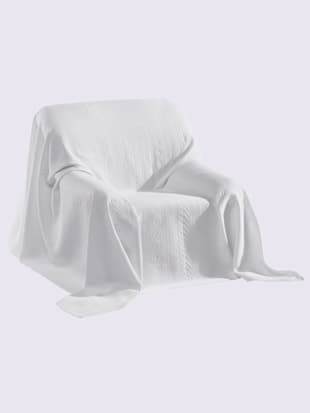 Protection fauteuil qualité jacquard tissé - helline home - Offwhite