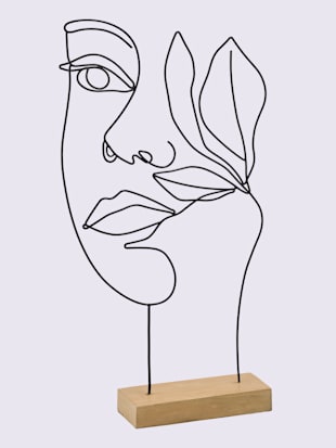 Figurine décorative jolie figurine - helline home - Noir-couleur Ivoire