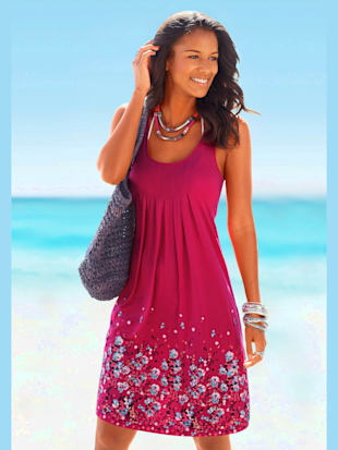 Robe de plage robe d'été imprimée sans manches - Beachtime - Mûre