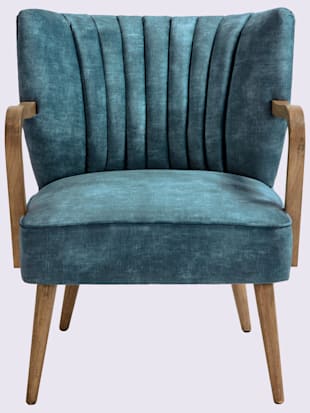 Fauteuil look usé tendance - helline home - Gris Bleu