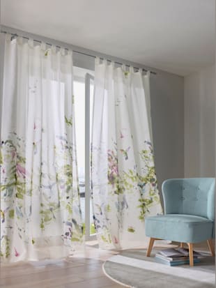 Store décoratif, motif colibri - helline home - Blanc-multicolore