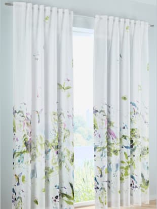 Store décoratif, motif colibri - helline home - Blanc-multicolore