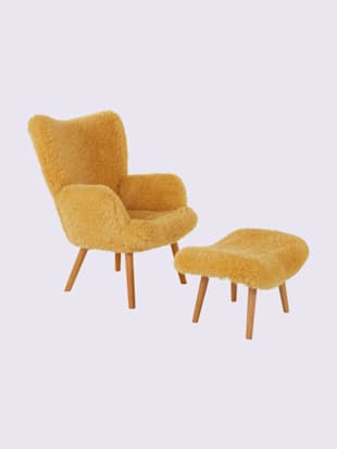 Siège+tabouret 2 pièces - helline home - Jaune