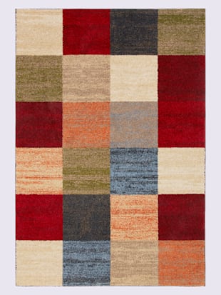 Tapis polypropylène facile à entretenir - helline home - Terre Cuite-multicolore