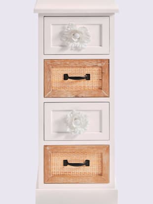 Commode meuble d'entrée au style rustique - helline home - Blanc-ivoire