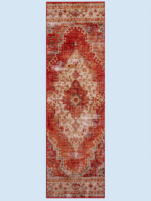 Tapis polyester facile d'entretien - helline home - Rouge Imprimé