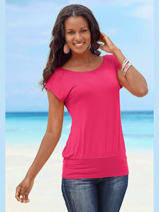 T-shirt long t-shirt lascana aux superbes coloris - LASCANA - Fuchsia