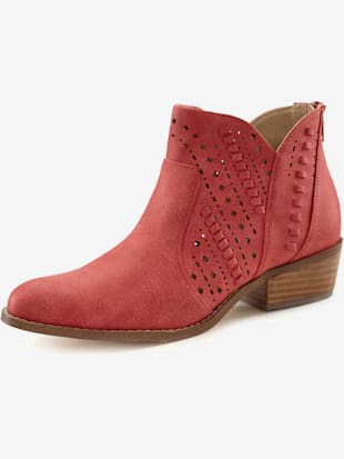Bottines d'été avec petites découpes tendance - LASCANA - Rouge