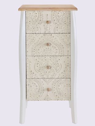 Commode sapin massif et panneau mdf - helline home - Blanc