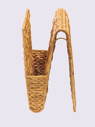 Porte-journaux châssis métallique avec jacinthe d'eau tressée de qualité - helline home - Couleur Iv