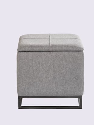 Tabouret et grand compartiment de rangement - helline home - Gris