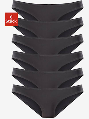 bas de maillot de bain lot de 6 slips bikini vivance - vivance active - noir